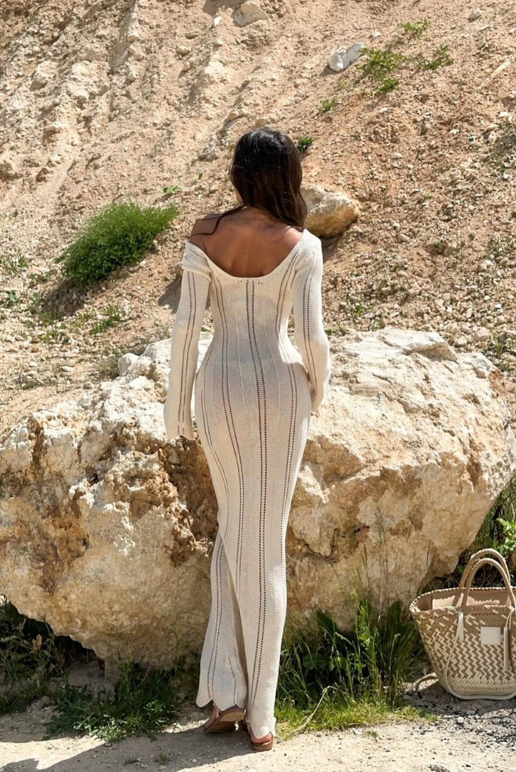 Krystal resort Maxi dress- White
