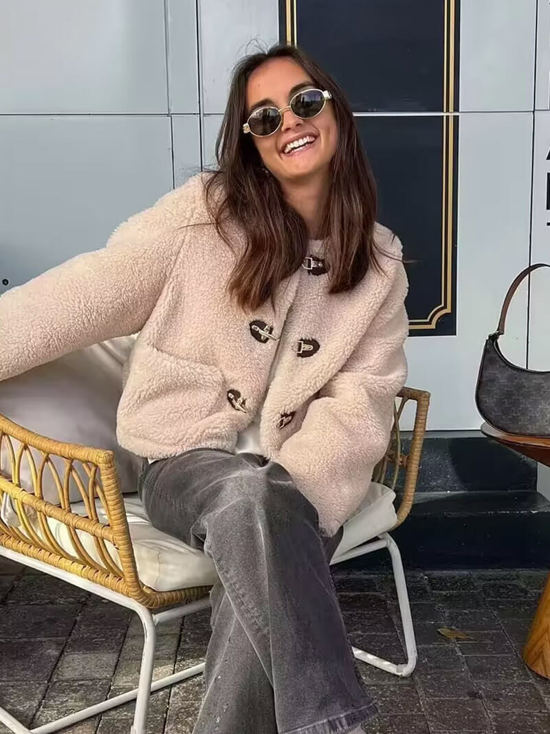 Khloe Sheep Cream Jacket
