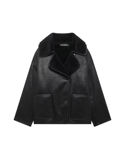 Nat Faux Brown Leather Jacket