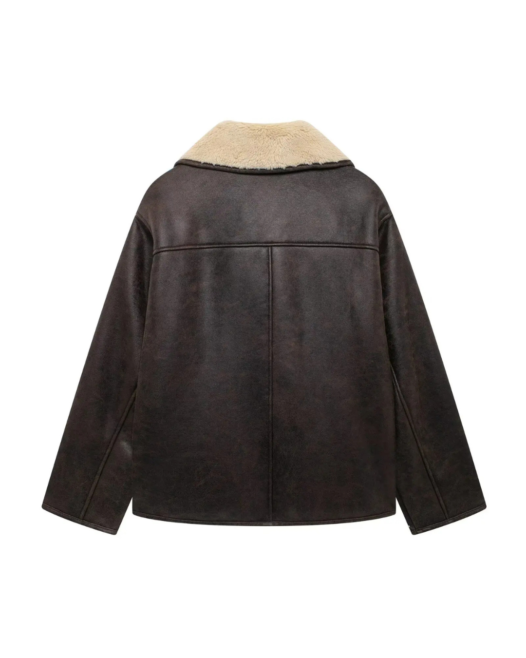 Nat Faux Brown Leather Jacket