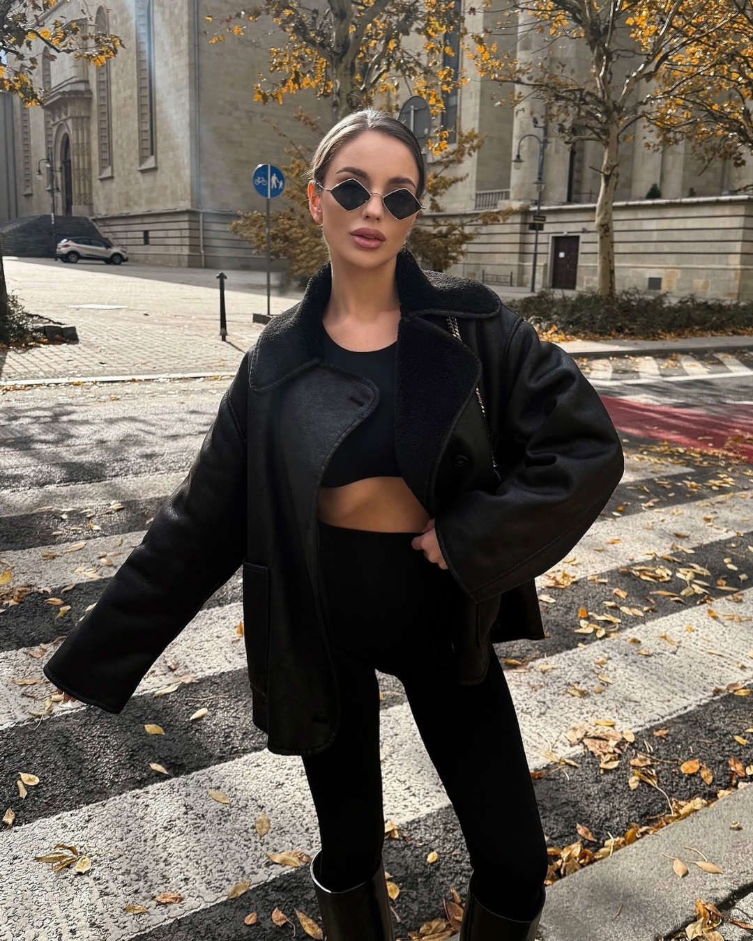 Nat Faux Brown Leather Jacket