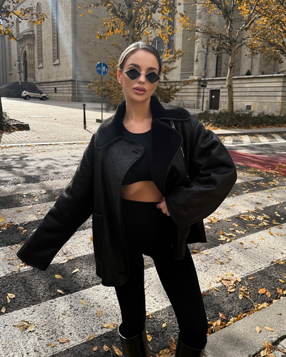 Nat Faux Brown Leather Jacket