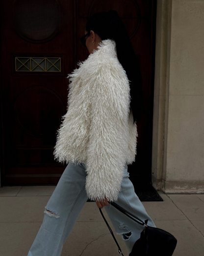 Bianca White Faux Fur Jacket