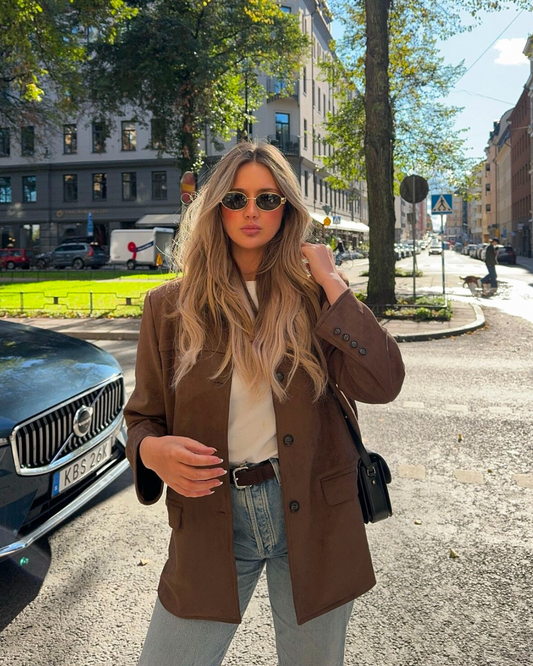 Carmen Brown Suede Blazer