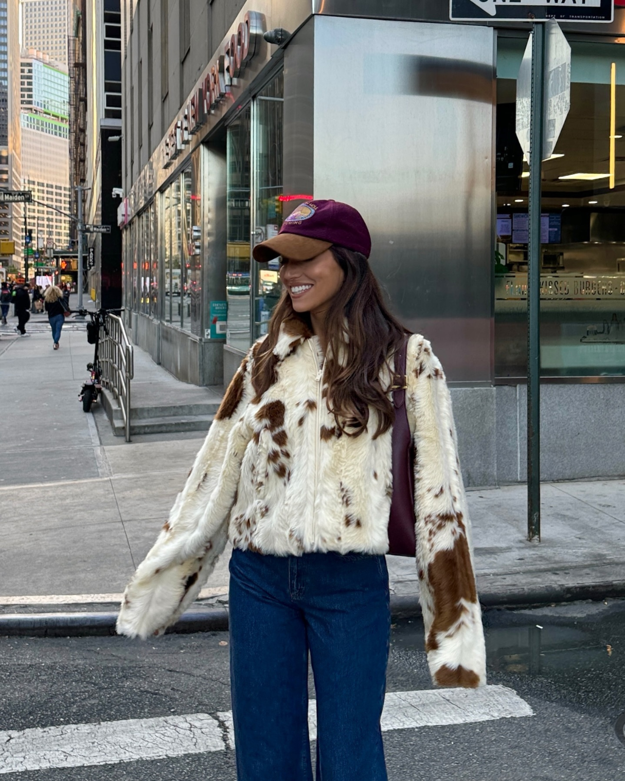 Jaz Cowhide Faux Faur Coat