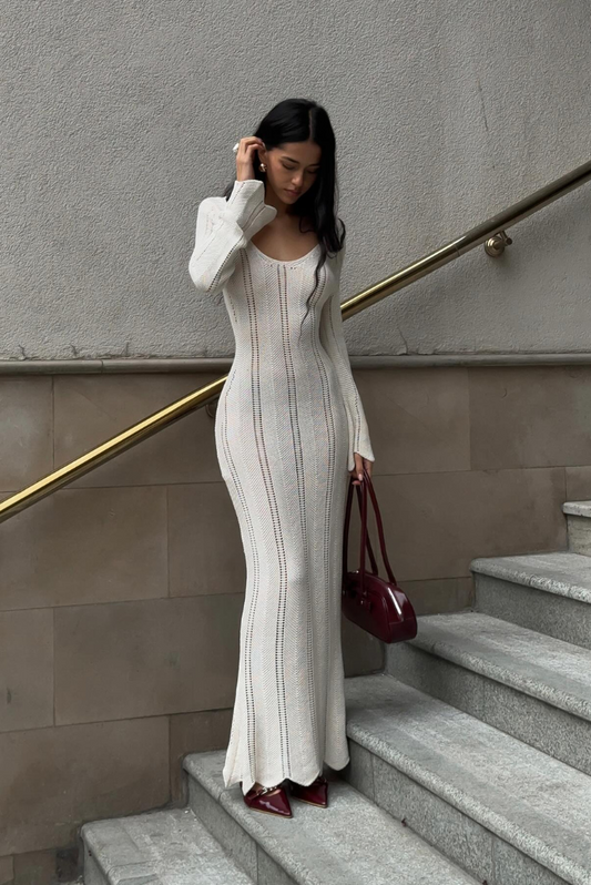 Krystal resort Maxi dress- White