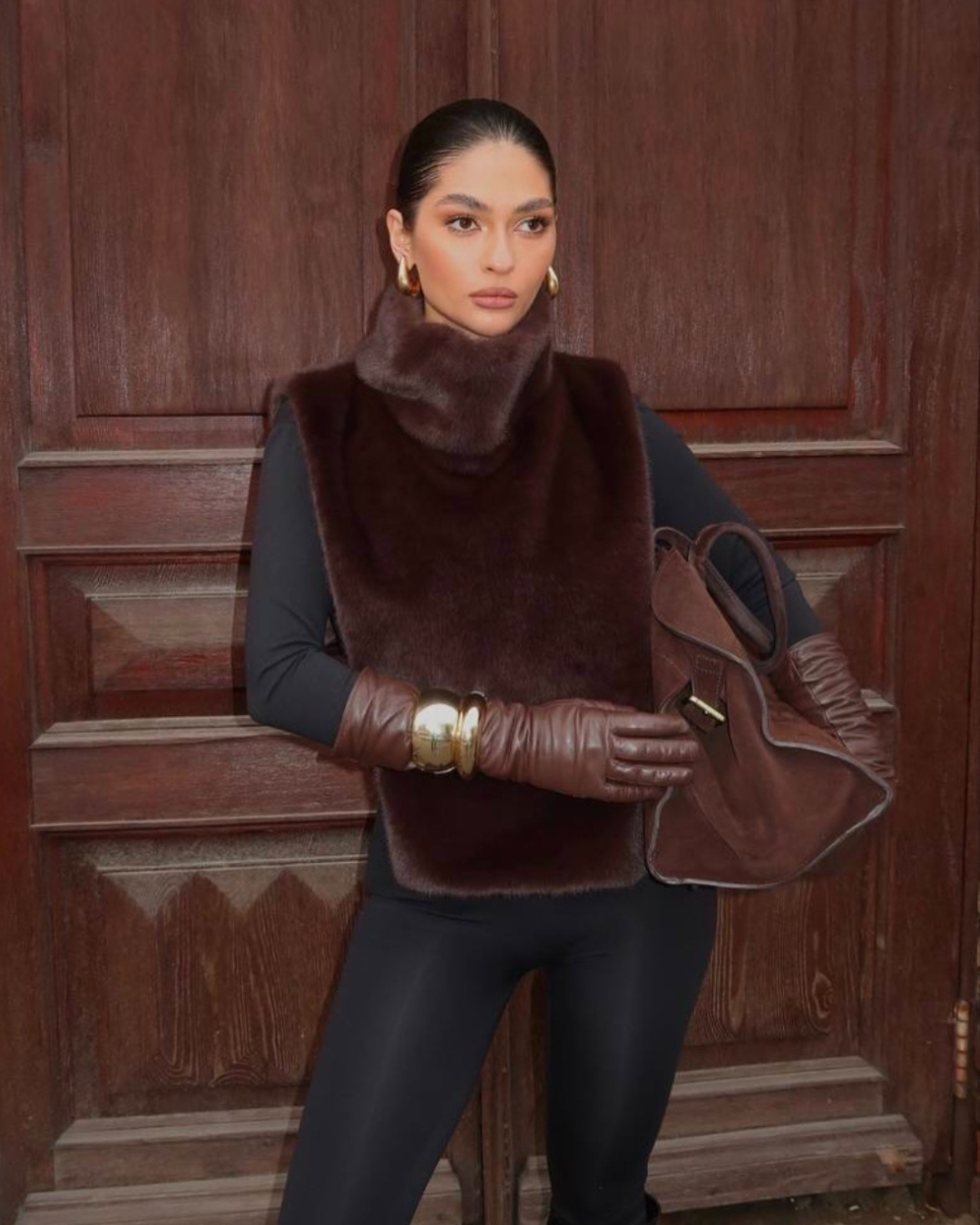 Lily Faux Fur Turtleneck Vest