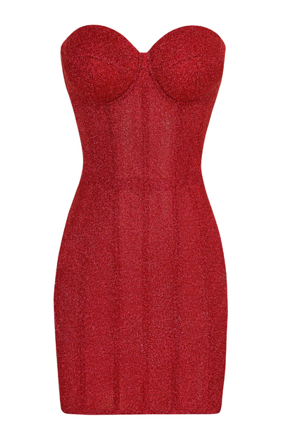 Rose Mini Corset dress- Red
