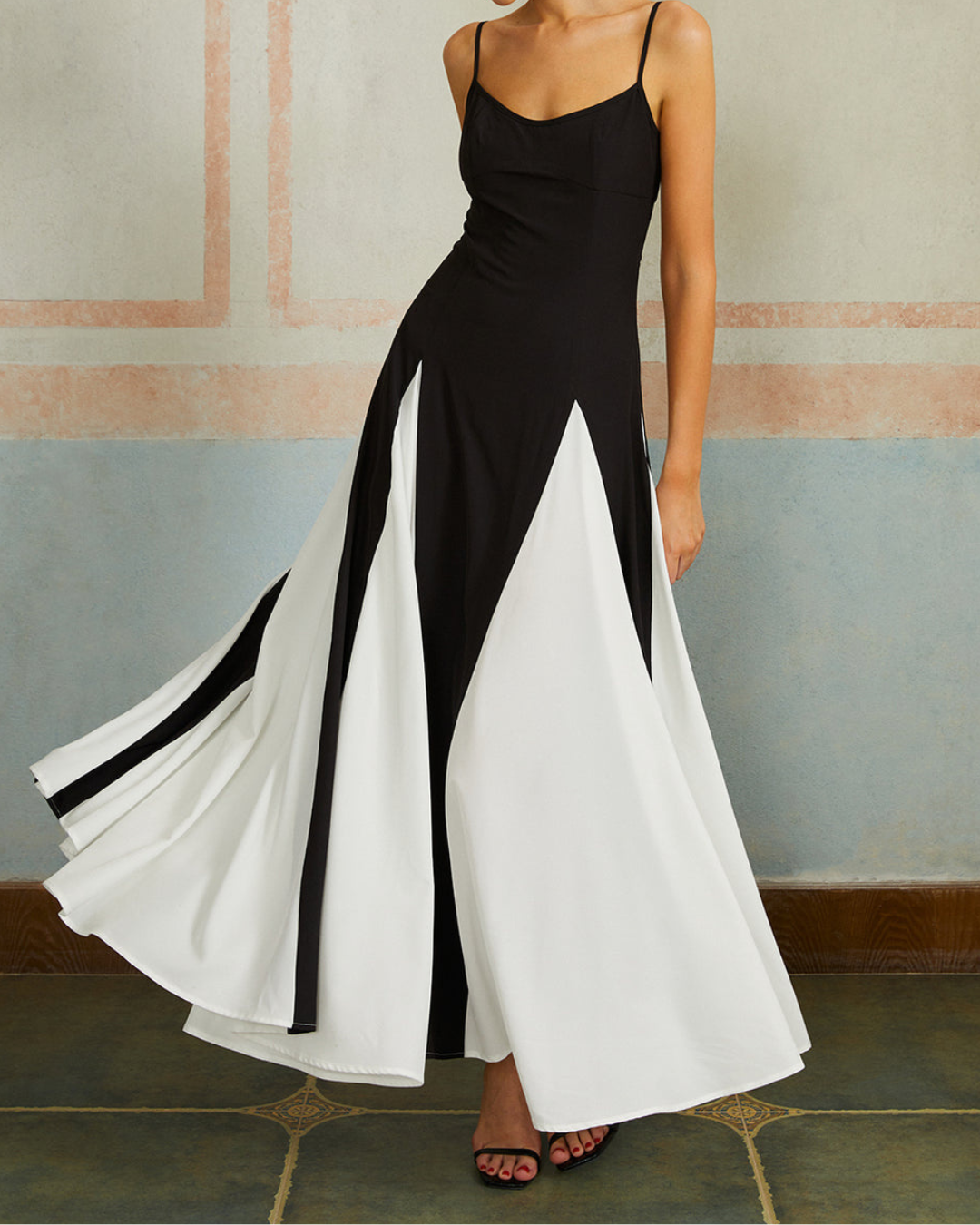 Palermo Black and white Maxi Dress