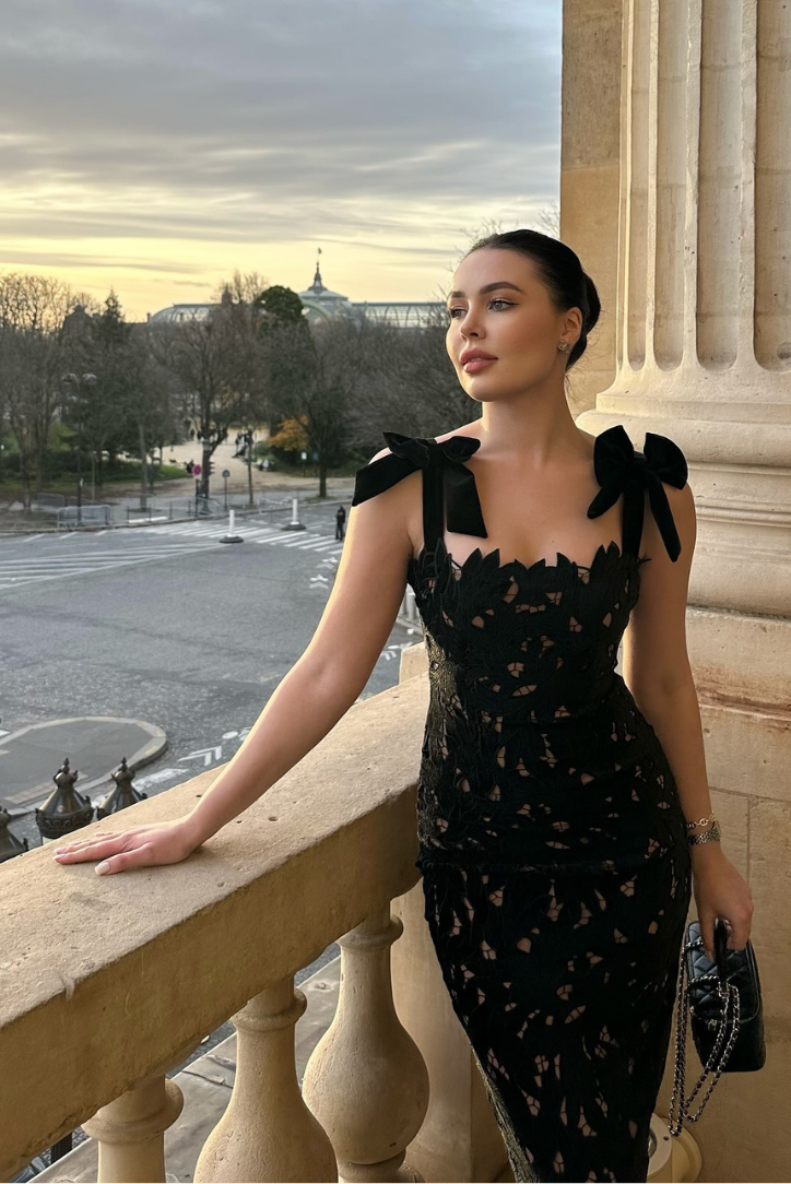 Regent Satin Lace Maxi dress