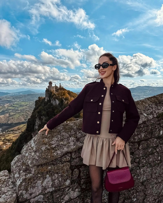 Carter Burgundy Jacket