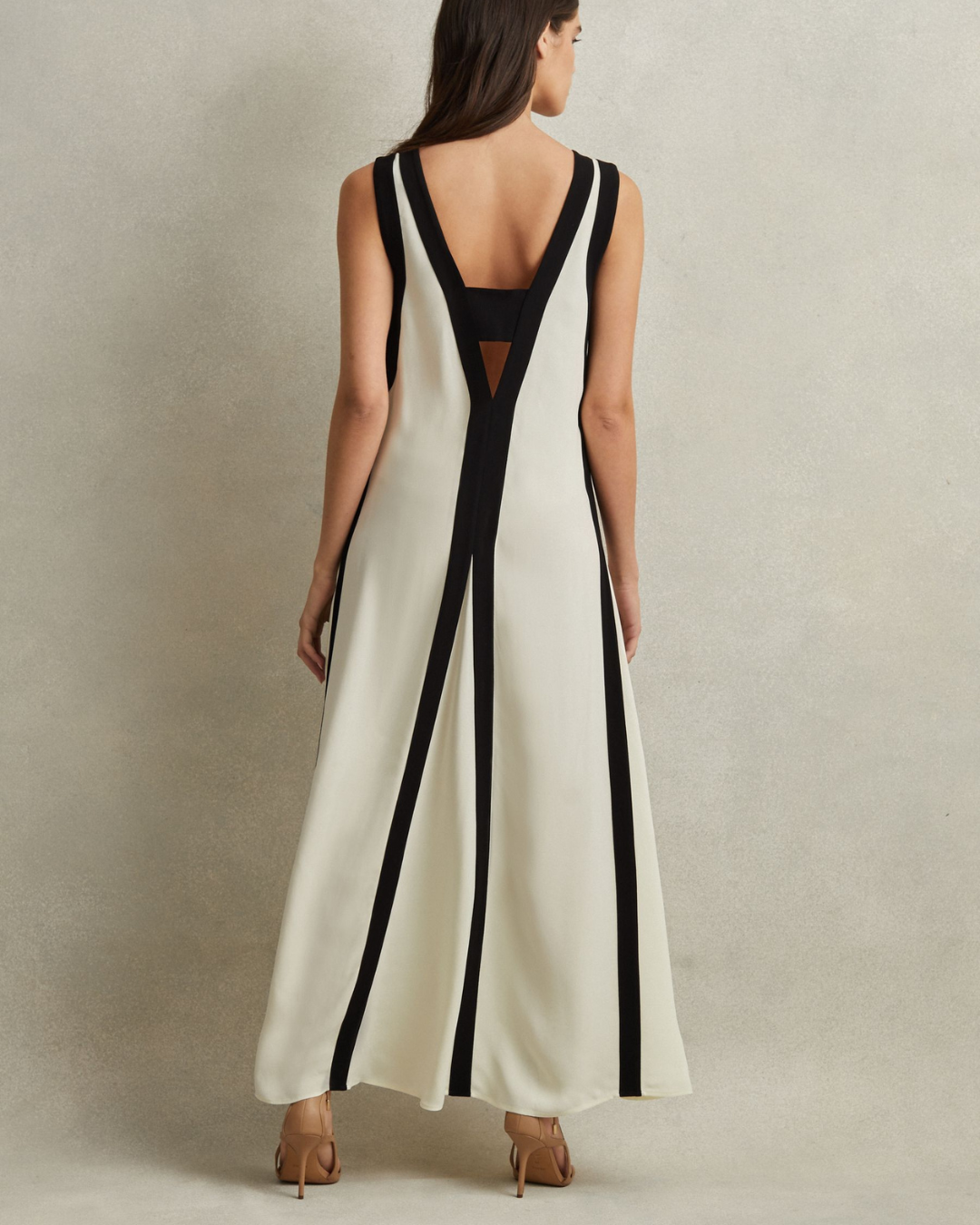 Fiona Black and white Maxi Dress