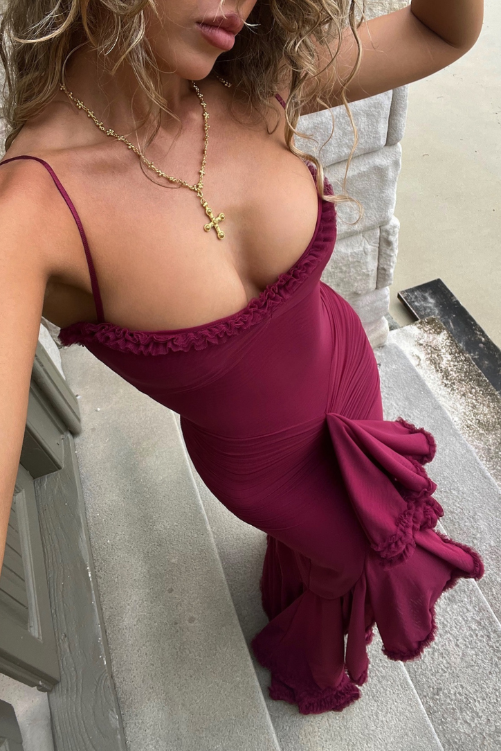 Marissa Ruffle Maxi dress