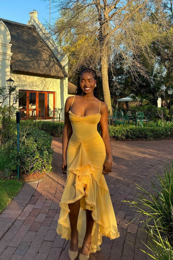 Marissa Ruffle Maxi dress
