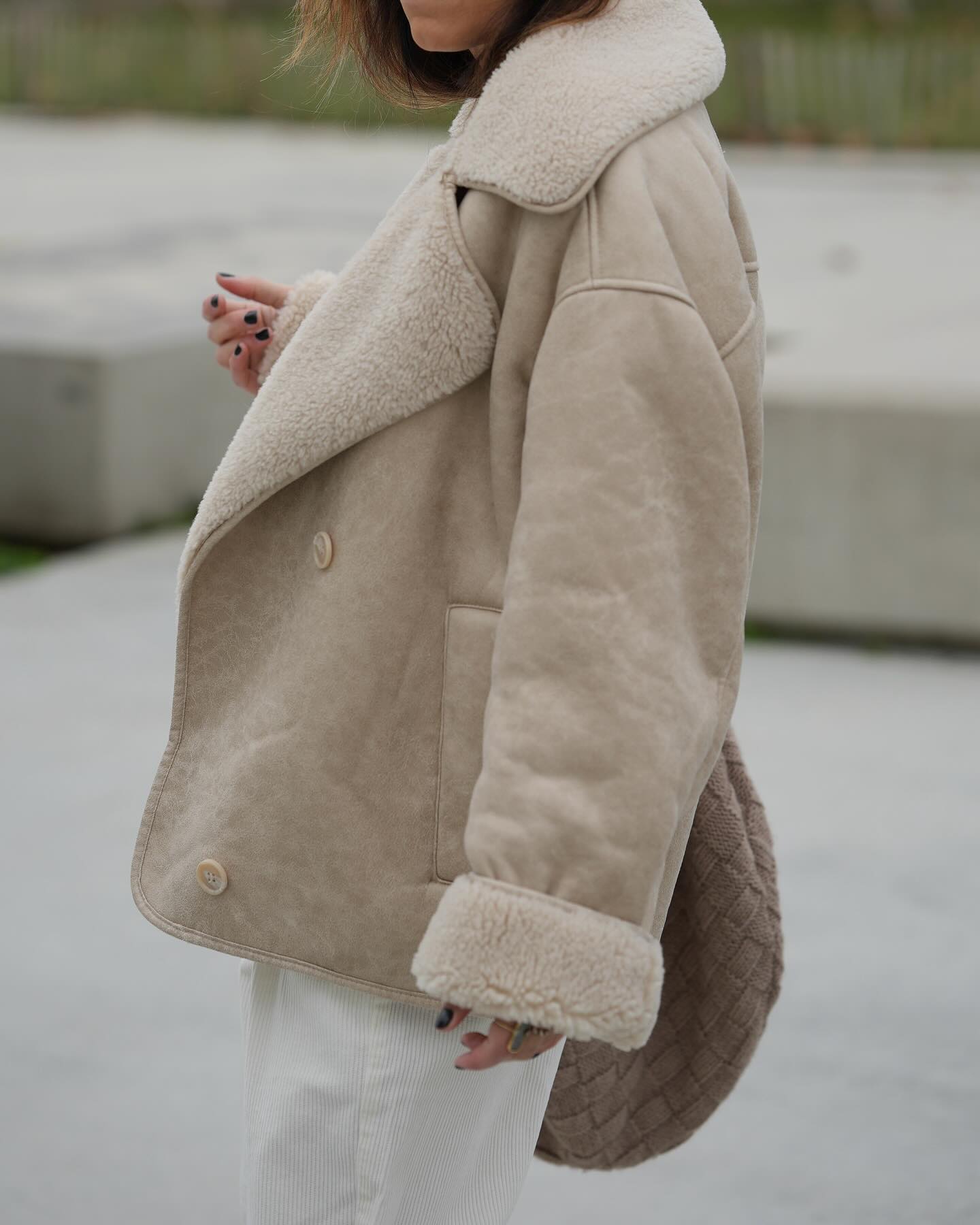 Celeste oversized Leather Jacket