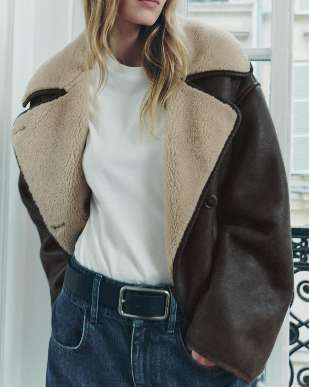 Nat Faux Brown Leather Jacket