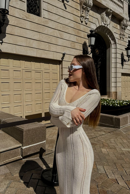 Krystal resort Maxi dress- White