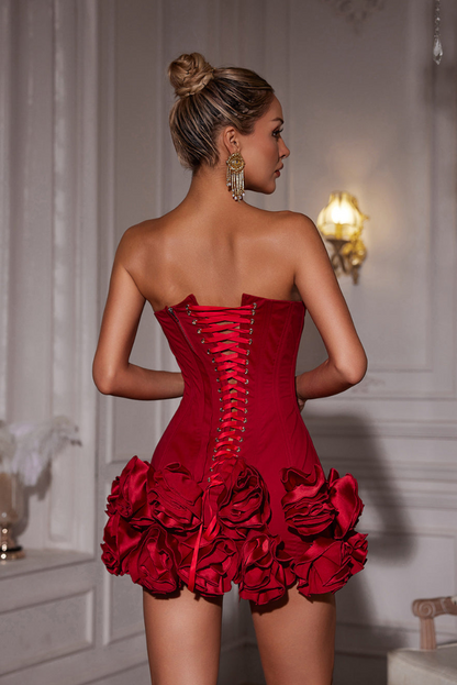 Ayana Corset Red Mini dress