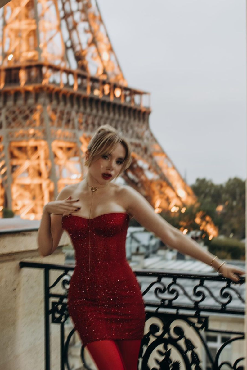 Rose Mini Corset dress- Red