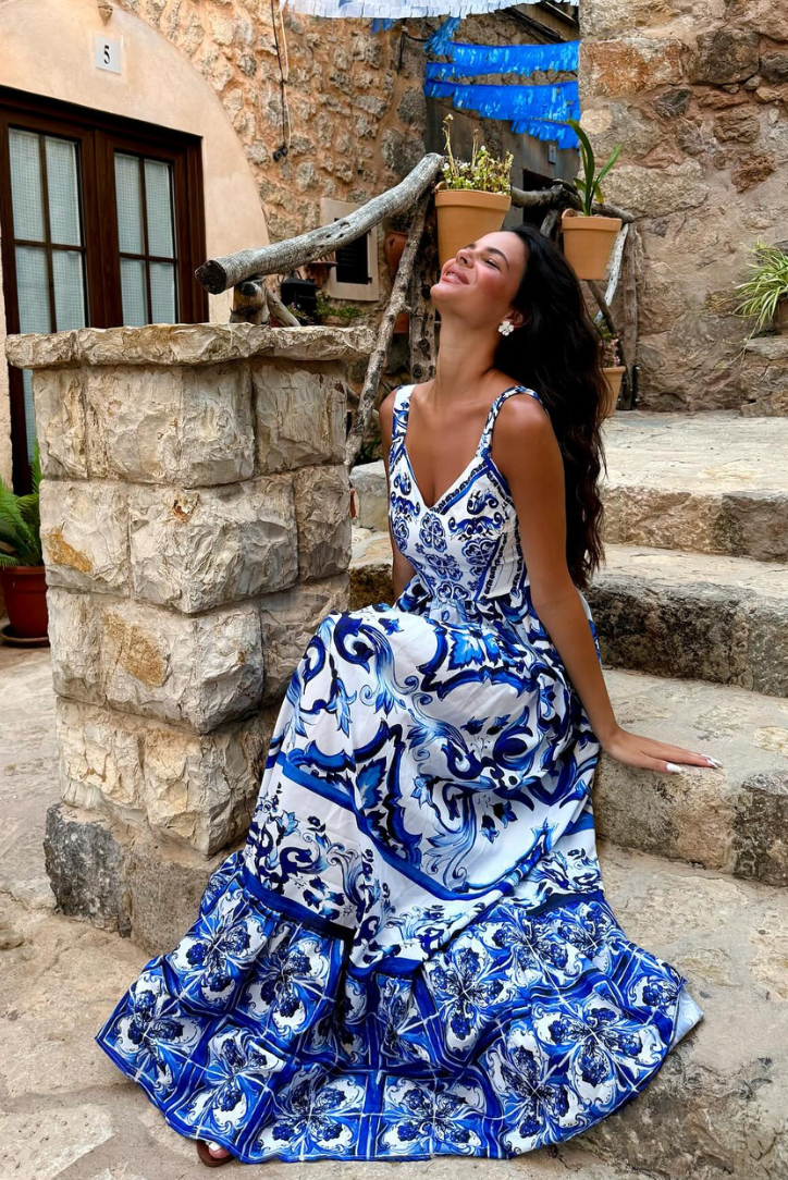 Amalfi beach Maxi dress