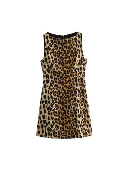 Camilla Leopard Print Mini Dress