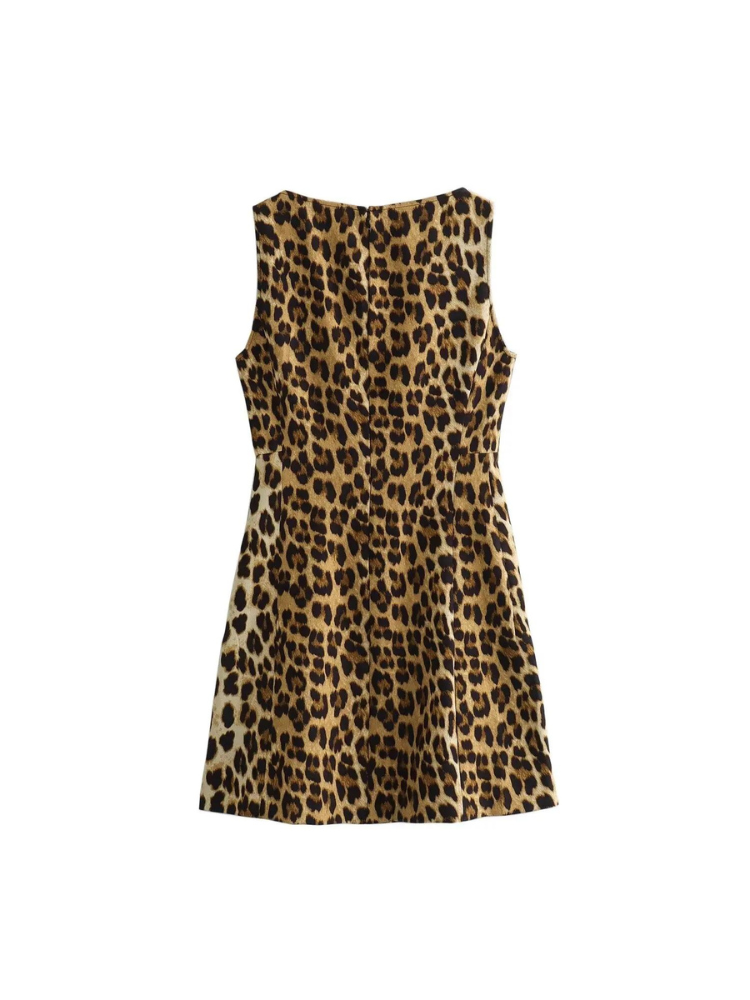 Camilla Leopard Print Mini Dress