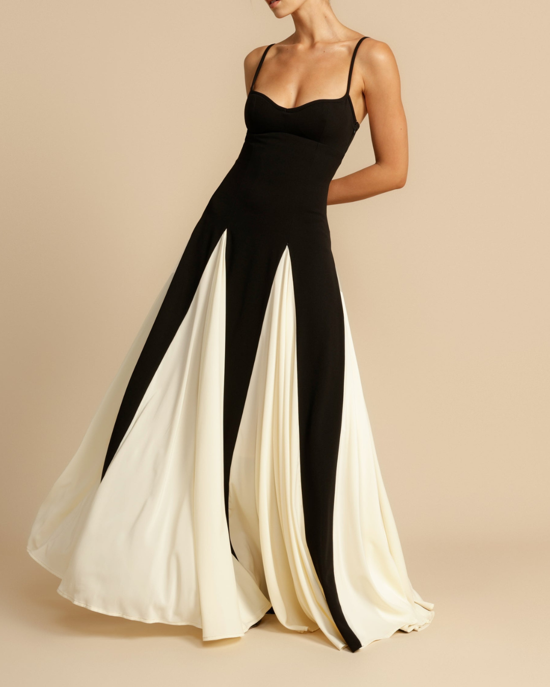 Palermo Black and white Maxi Dress