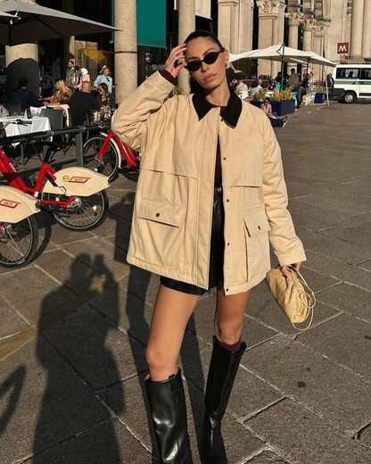 Gisel Cream Barn Jacket