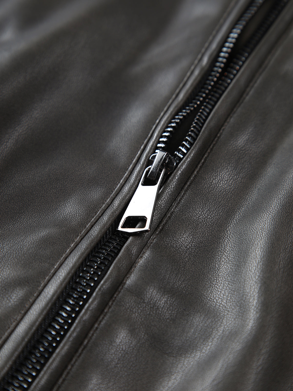 Mo Faux Leather Bomber Jacket