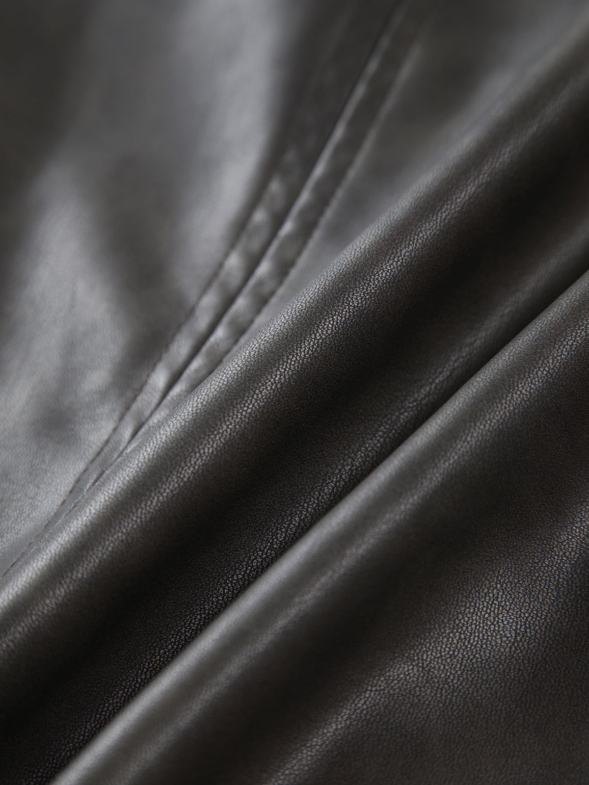 Mo Faux Leather Bomber Jacket
