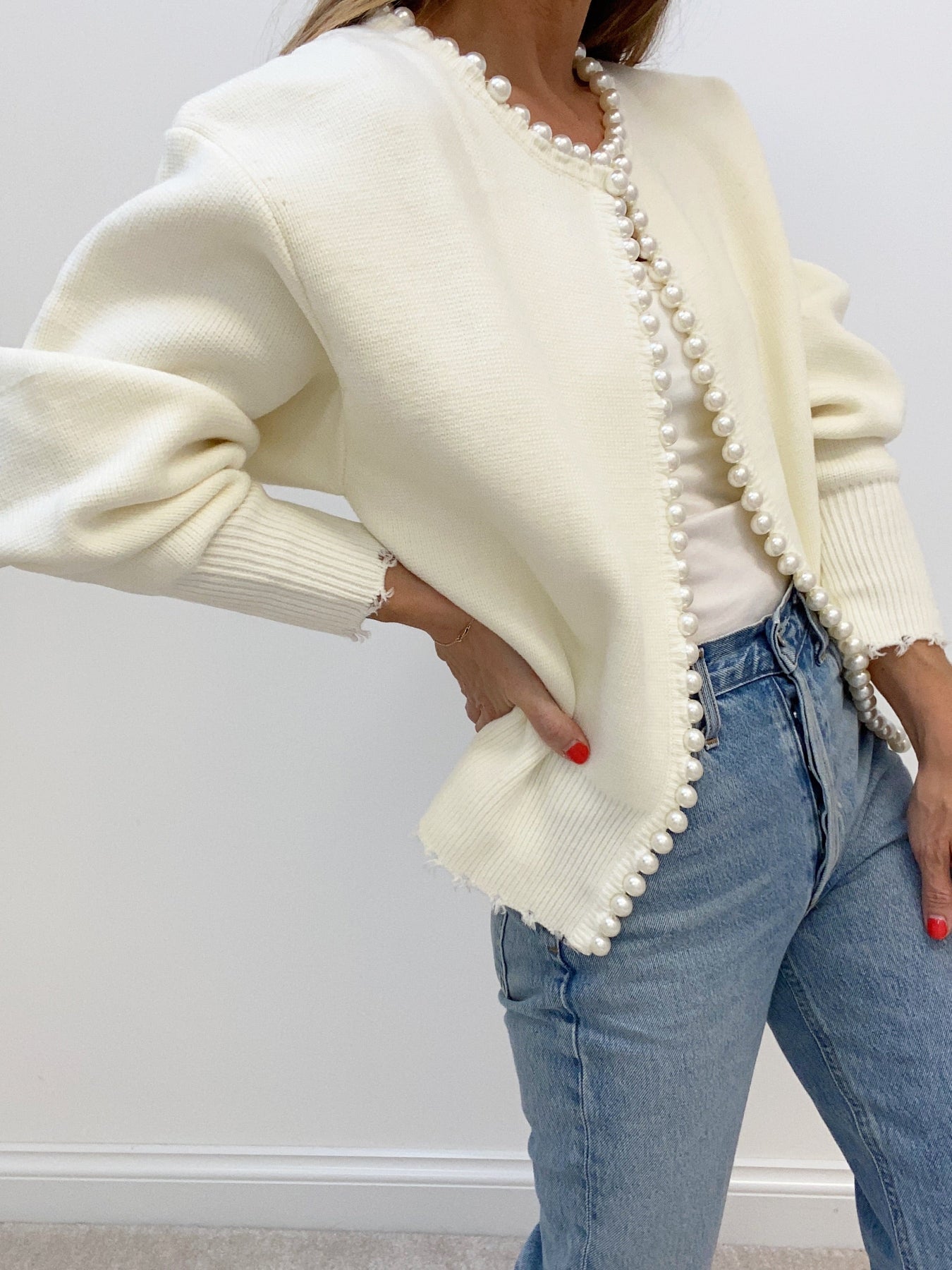 Vanessa pearl elegant Cardigan