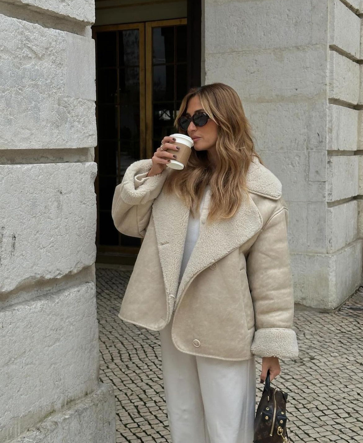 Celeste oversized Leather Jacket