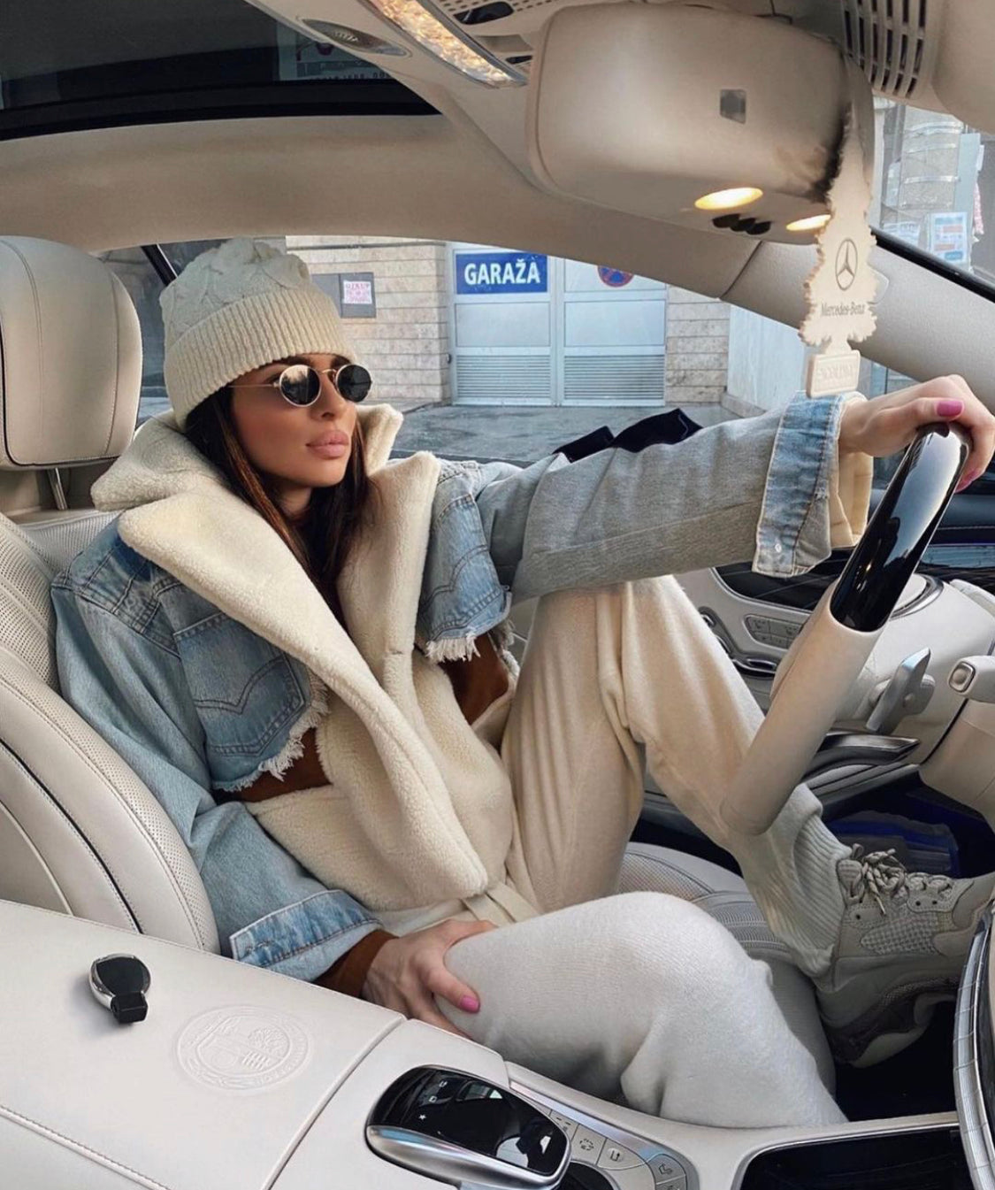 Honest Denim Shearling Jacket