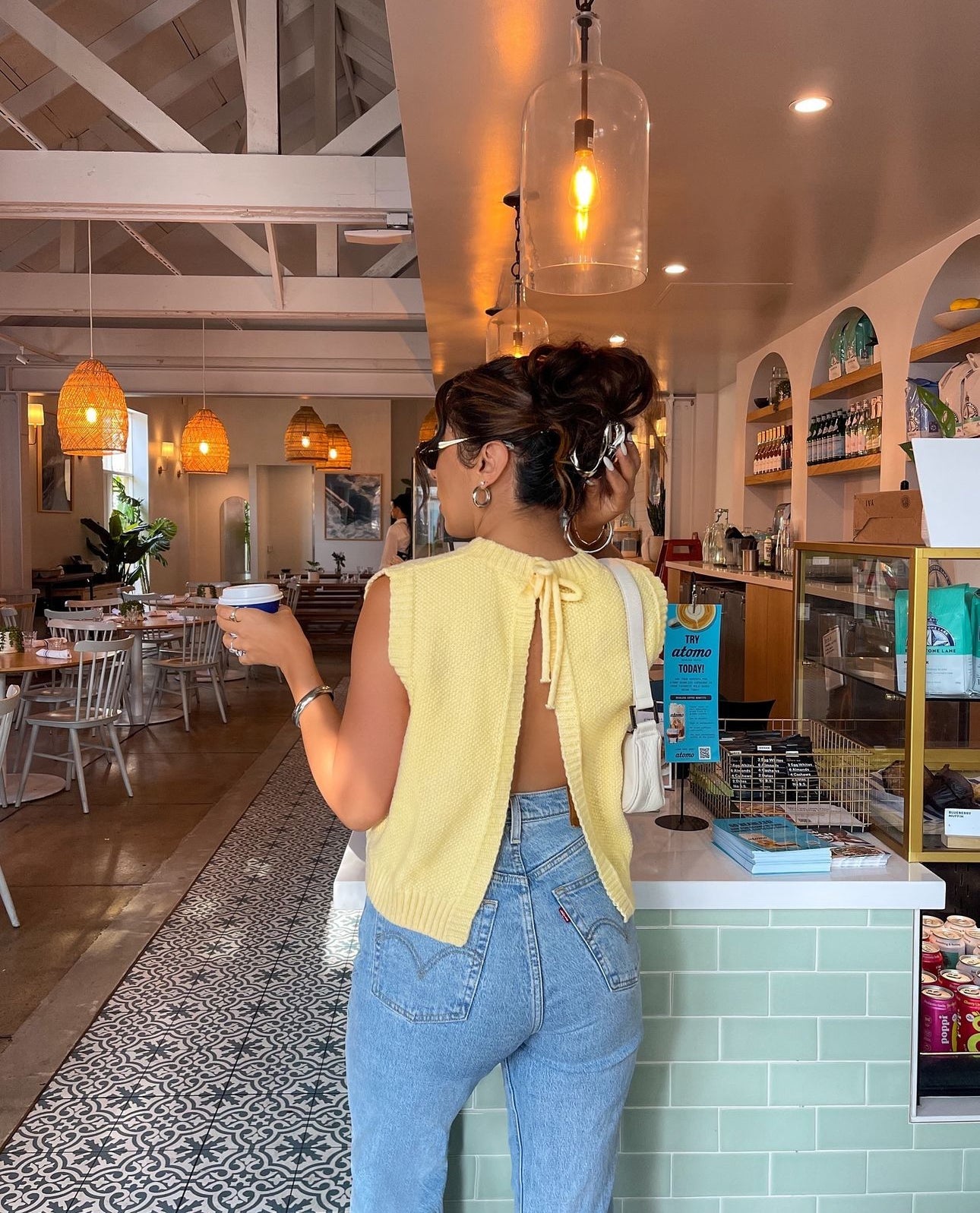 Cora Yellow Knit Vest