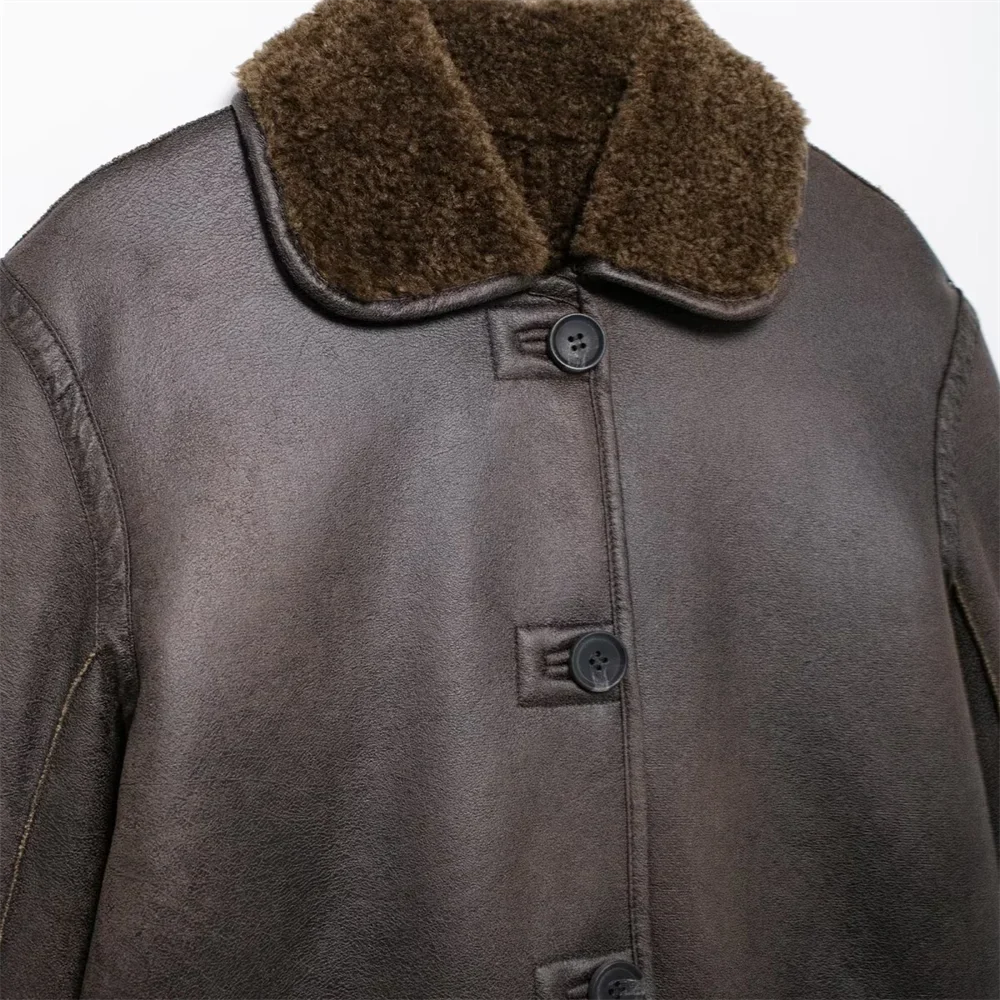 Lena Faux Leather Reversible Jacket