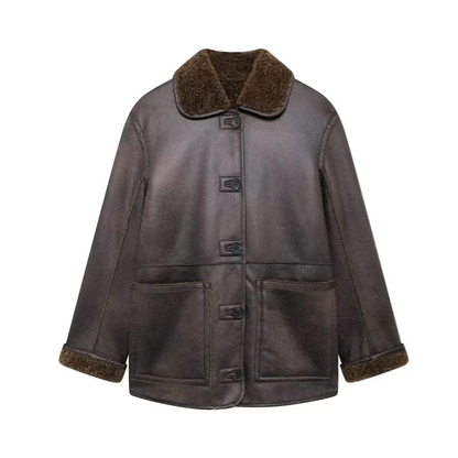 Lena Faux Leather Reversible Jacket