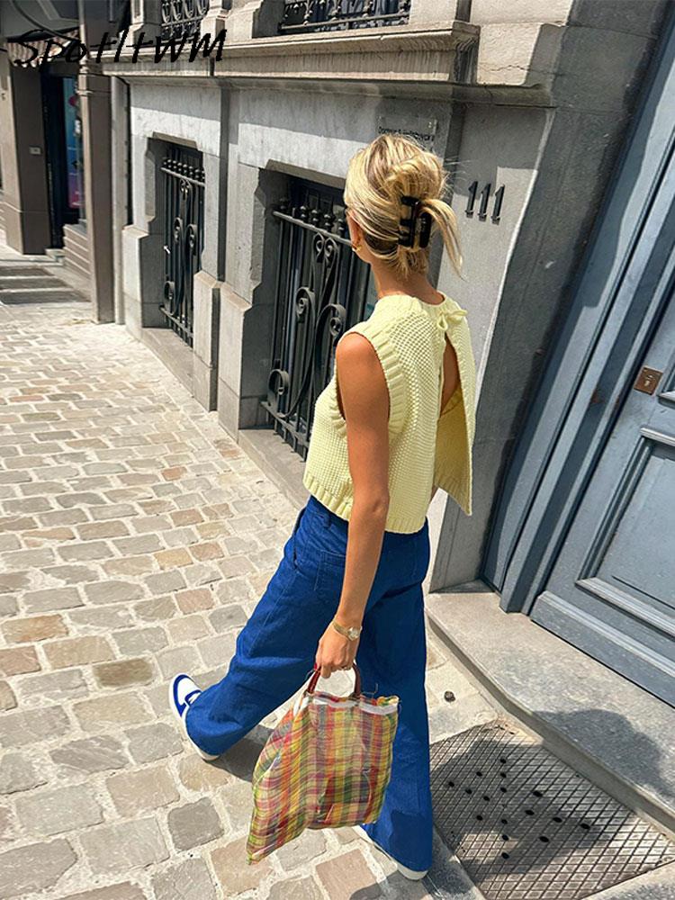 Cora Yellow Knit Vest