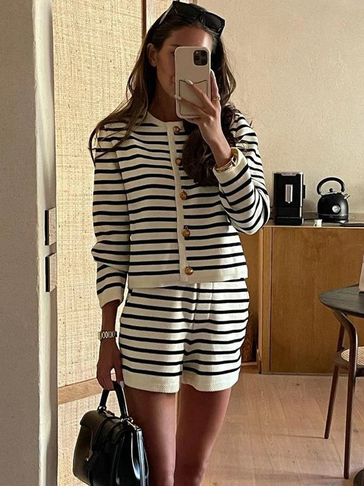 Sienna Knit stripe Co-ord Set