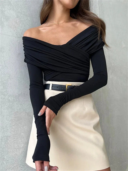 Ky Crossed Off-Shoulder Top