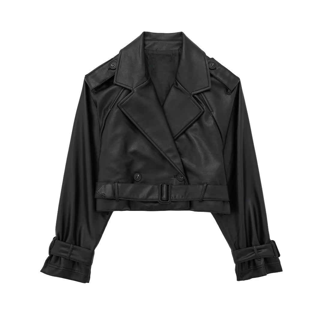 Zara black leather jacket