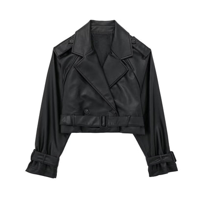Zara black leather jacket