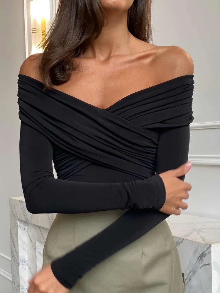 Ky Crossed Off-Shoulder Top