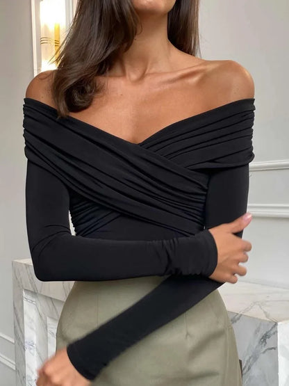 Ky Crossed Off-Shoulder Top