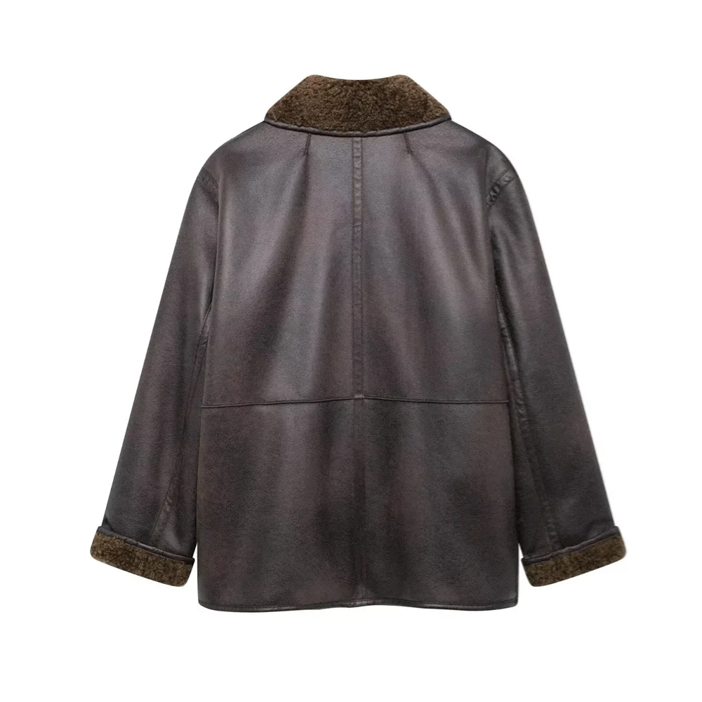Lena Faux Leather Reversible Jacket