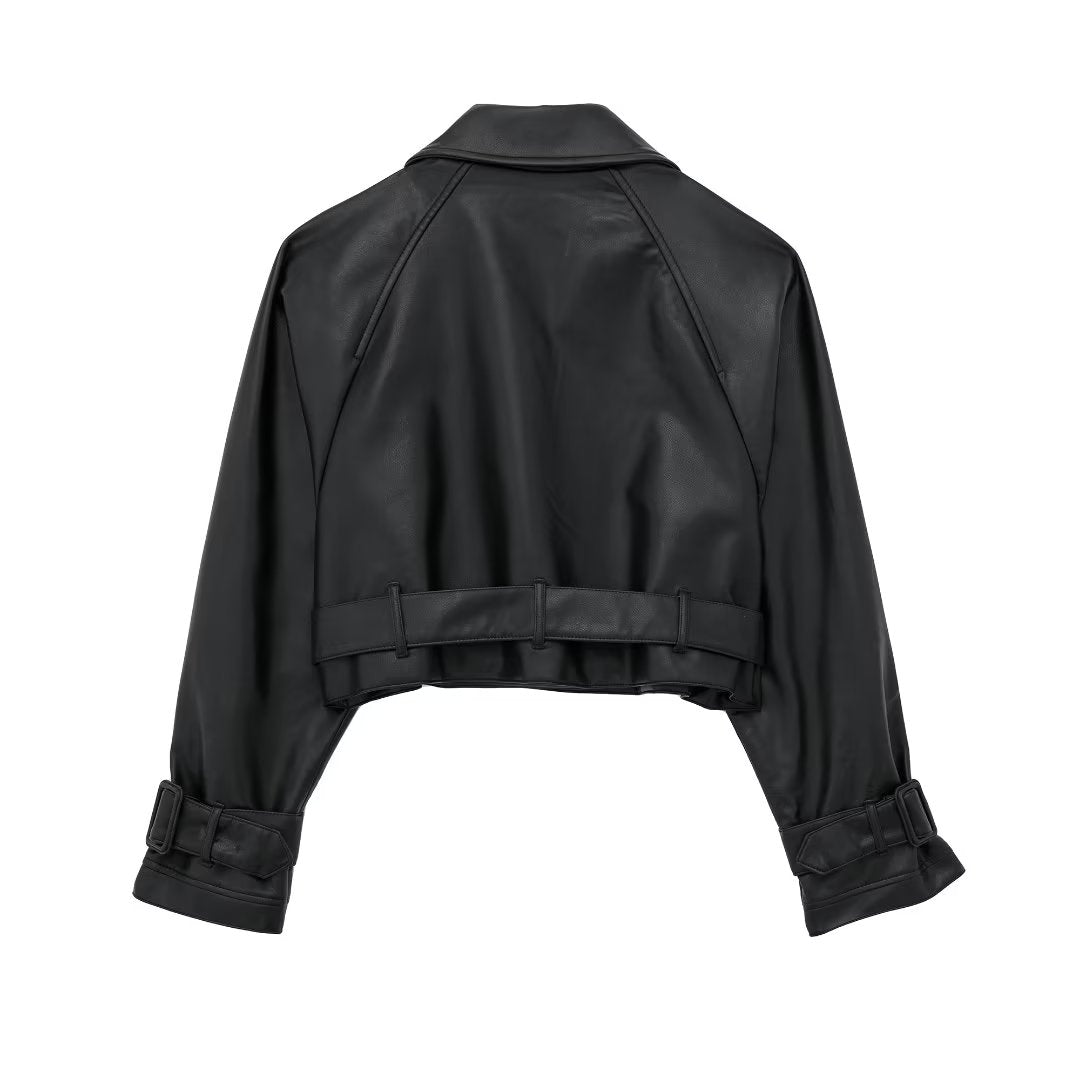 Zara black leather jacket