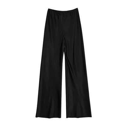 Dee Satin Wide-Leg Pants