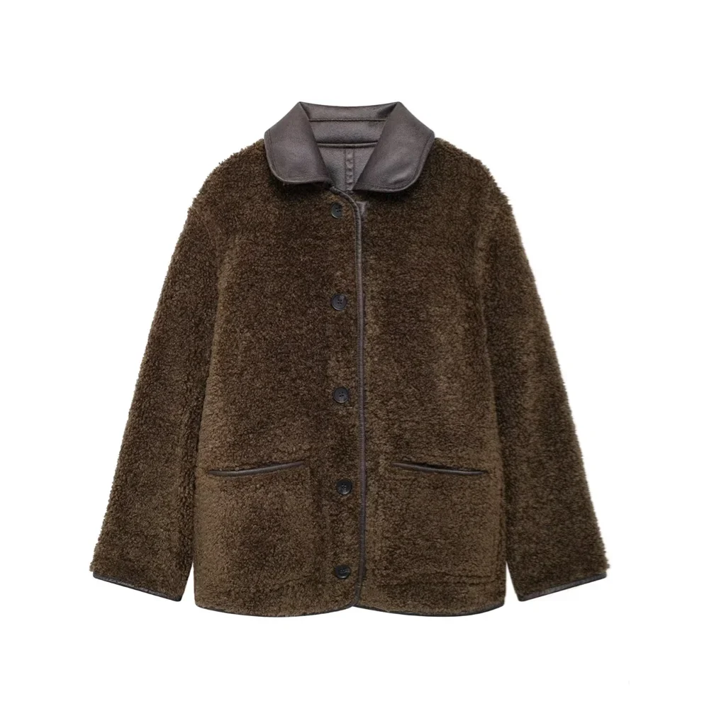 Lena Faux Leather Reversible Jacket