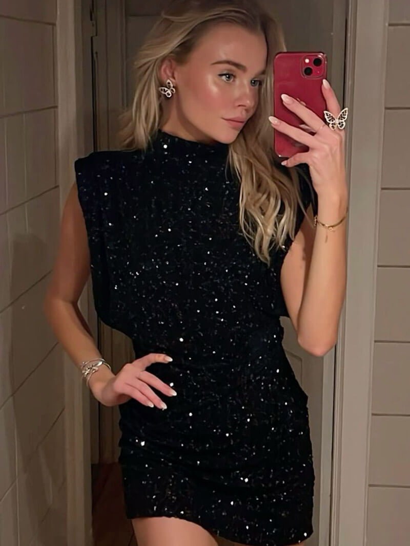 Anne Glitter Mini Dress
