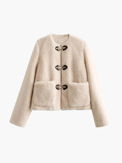 Khloe Sheep Cream Jacket