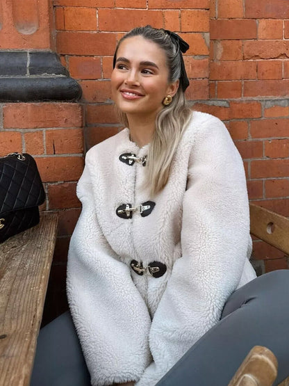Khloe Sheep Cream Jacket
